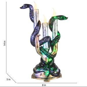 Gemmy‎ Halloween Haunted Living Animated Snake Candelabra with Sound & Light